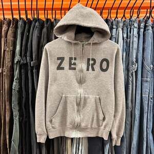 Vintage 90s Zero Skateboards Zip Hoodie Heather Gray Size M Distressed Grunge
